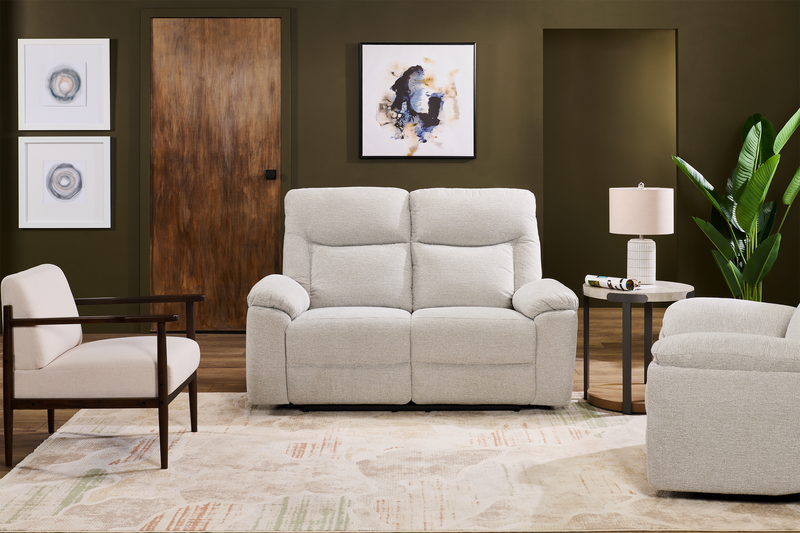 Spencer 65.6\" Chenille Fabric Manual Reclining Loveseat - Grey
