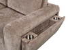Sunset Linen-Look Fabric Left-Facing Sleeper Sectional with Storage and Built-In LED Lighting – Taupe | Sofa-lit sectionnel de gauche Sunset en tissu d’apparence lin avec ports USB - taupe