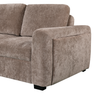 Sunset Linen-Look Fabric Left-Facing Sleeper Sectional with Storage and Built-In LED Lighting – Taupe | Sofa-lit sectionnel de gauche Sunset en tissu d’apparence lin avec ports USB - taupe