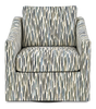 Made in Canada Sofa Lab Customizable Swivel 32" Fabric Accent Chair – Capri Accent Fabric | Fauteuil d’appoint pivotant personnalisable de Sofa Lab de 32 po fabriqué au Canada en tissu - tissu décoratif Capri