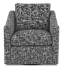 Made in Canada Sofa Lab Customizable Swivel 32" Fabric Accent Chair – Jet Accent Fabric | Fauteuil d’appoint pivotant personnalisable de Sofa Lab de 32 po fabriqué au Canada en tissu - tissu décoratif Jet