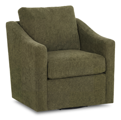 Made in Canada Sofa Lab Customizable Swivel 32" Fabric Accent Chair – Chenille Moss | Fauteuil d’appoint pivotant personnalisable de Sofa Lab de 32 po fabriqué au Canada en tissu - Chenille Moss