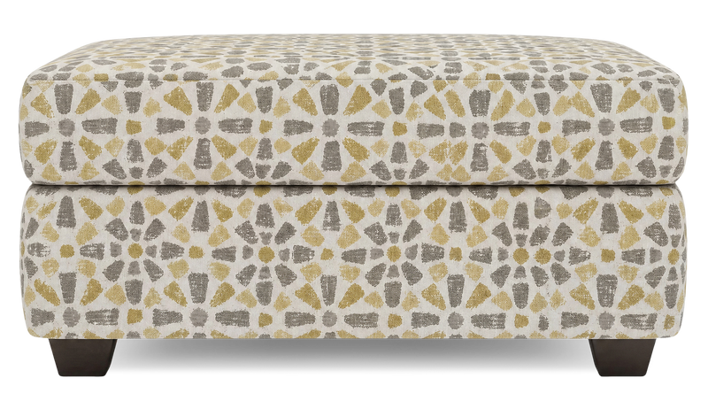 Made in Canada Customizable Sofa Lab Trunk 39\" Fabric Storage Ottoman – Lemonade Accent Fabric
