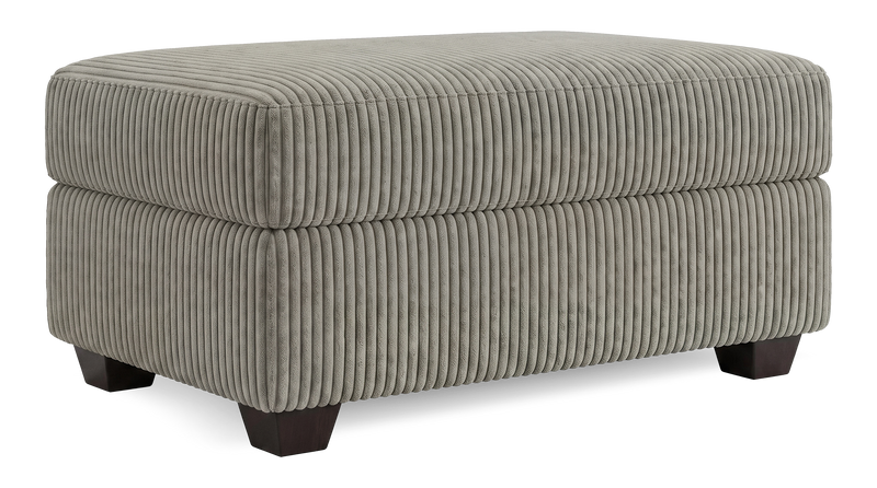 Made in Canada Customizable Sofa Lab Trunk 39\" Fabric Storage Ottoman – Fog Accent Fabric