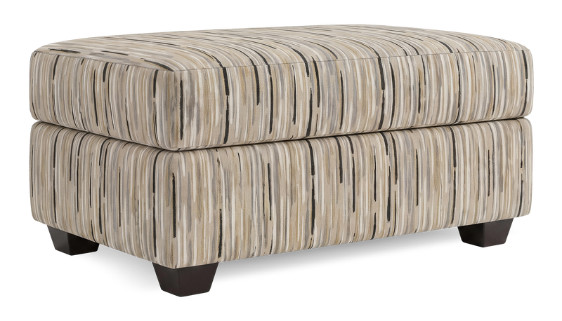 Made in Canada Customizable Sofa Lab Trunk 39\" Fabric Storage Ottoman – Mineral Accent Fabric