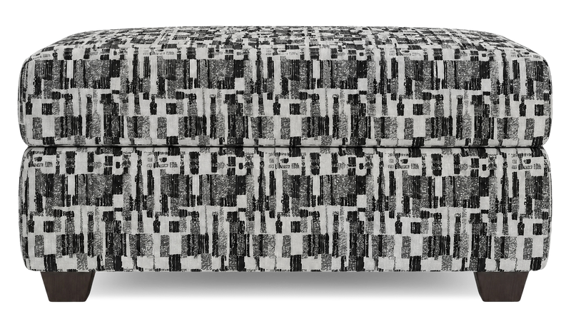Made in Canada Customizable Sofa Lab Trunk 39\" Fabric Storage Ottoman – Noir Accent Fabric