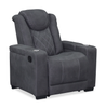Venture 35.83” Faux Suede Reclining Chair with Storage and Cupholders - Grey | Fauteuil inclinable Venture de 35,83 po en suédine avec rangement et porte-gobelets - gris