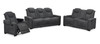 Venture 35.83” Faux Suede Reclining Chair with Storage and Cupholders - Grey | Fauteuil inclinable Venture de 35,83 po en suédine avec rangement et porte-gobelets - gris
