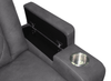 Venture 35.83” Faux Suede Reclining Chair with Storage and Cupholders - Grey | Fauteuil inclinable Venture de 35,83 po en suédine avec rangement et porte-gobelets - gris