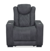 Venture 35.83” Faux Suede Reclining Chair with Storage and Cupholders - Grey | Fauteuil inclinable Venture de 35,83 po en suédine avec rangement et porte-gobelets - gris
