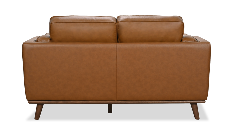 Viero 64.2\" Genuine Leather Loveseat - Caramel  