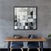 Abstract Rhythms Hand Painted Heavy Textured Wall Art – 36” x 48” | Œuvre d’art murale « Abstract Rhythms » peinte à la main à texture épaisse - 36 po x 48 po