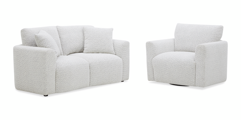 Waverly 68.11” Contemporary Fabric Loveseat with Removable Back Cushion – Linen
