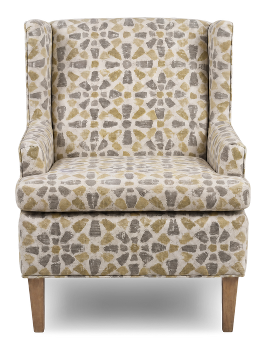 Made in Canada Sofa Lab Customizable Wingback 30\" Fabric Accent Chair – Lemonade Accent Fabric 