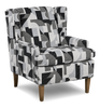 Made in Canada Sofa Lab Customizable Wingback 30" Fabric Accent Chair – Onyx Accent Fabric | Fauteuil d’appoint à oreilles personnalisable de Sofa Lab de 30 po fabriqué au Canada en tissu - tissu décoratif Onyx