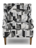 Made in Canada Sofa Lab Customizable Wingback 30" Fabric Accent Chair – Onyx Accent Fabric | Fauteuil d’appoint à oreilles personnalisable de Sofa Lab de 30 po fabriqué au Canada en tissu - tissu décoratif Onyx