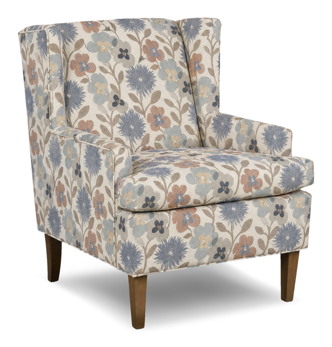 Made in Canada Sofa Lab Customizable Wingback 30\" Fabric Accent Chair – Dragonfly Accent Fabric 