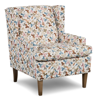 Made in Canada Sofa Lab Customizable Wingback 30" Fabric Accent Chair – Rose Accent Fabric  | Fauteuil d’appoint à oreilles personnalisable de Sofa Lab de 30 po fabriqué au Canada en tissu - tissu décoratif Rose