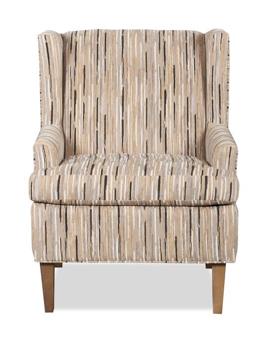Made in Canada Sofa Lab Customizable Wingback 30\" Fabric Accent Chair – Mineral Accent Fabric 