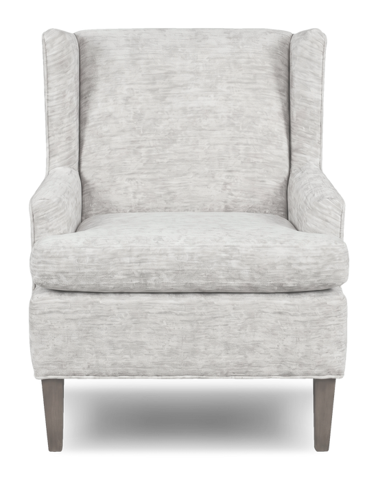 Made in Canada Sofa Lab Customizable Wingback 30\" Fabric Accent Chair – Plush Oyster