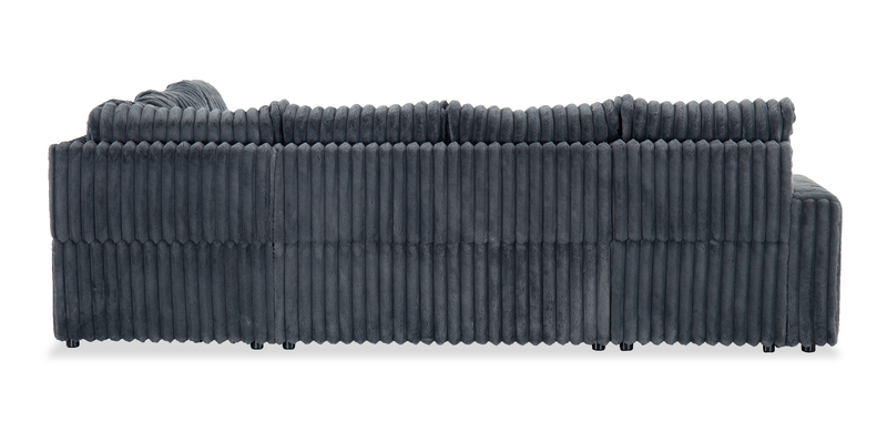 Winston 3-Piece Left-Facing Fabric Sleeper Sectional with Storage Chaise – Slate