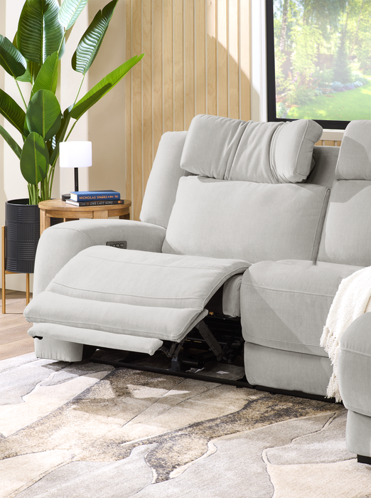 Shaquille O’Neal Home Legacy 3-Piece Right-Facing Power Reclining Sectional with Shaq-o-pedic Comfort - Grey 