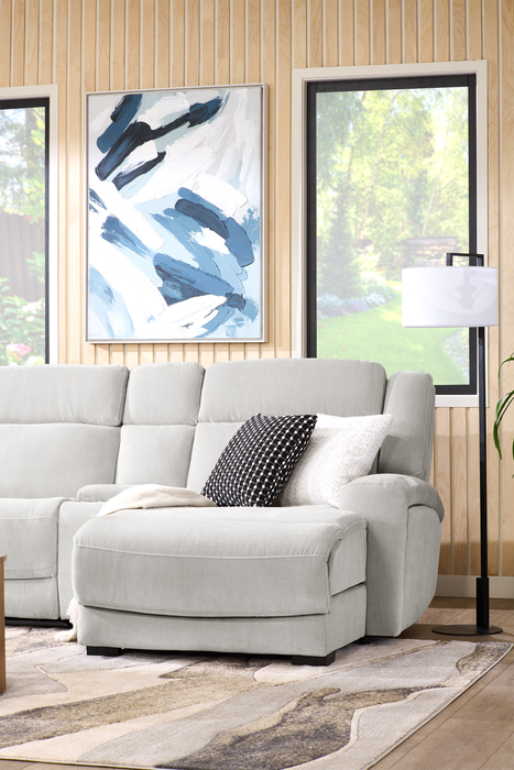 Shaquille O’Neal Home Legacy 6-Piece Left-Facing Power Reclining Sectional with Shaq-o-pedic Comfort - Grey 