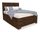 Yorkdale 12-Drawer Platform Bed with Headboard & Storage Frame, Made in Canada, Walnut Brown- Full Size
