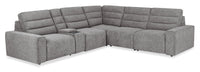 Shaquille O’Neal Home Prestige 6-Piece Sectional with Power Reclining – Grey