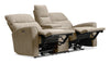 Quest 73\" Chenille Fabric Power Reclining Loveseat - Cobblestone
