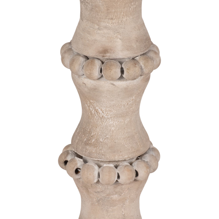 Wooden 11\" Antique Candle Holder