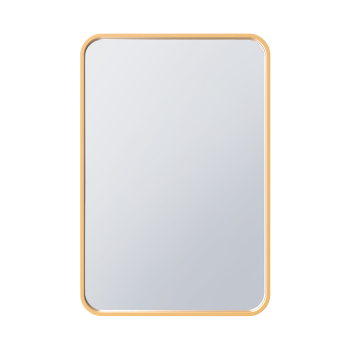 Arcus 30\" X 40\" Hand Crafted Rectangular Round Mirror - Gold
