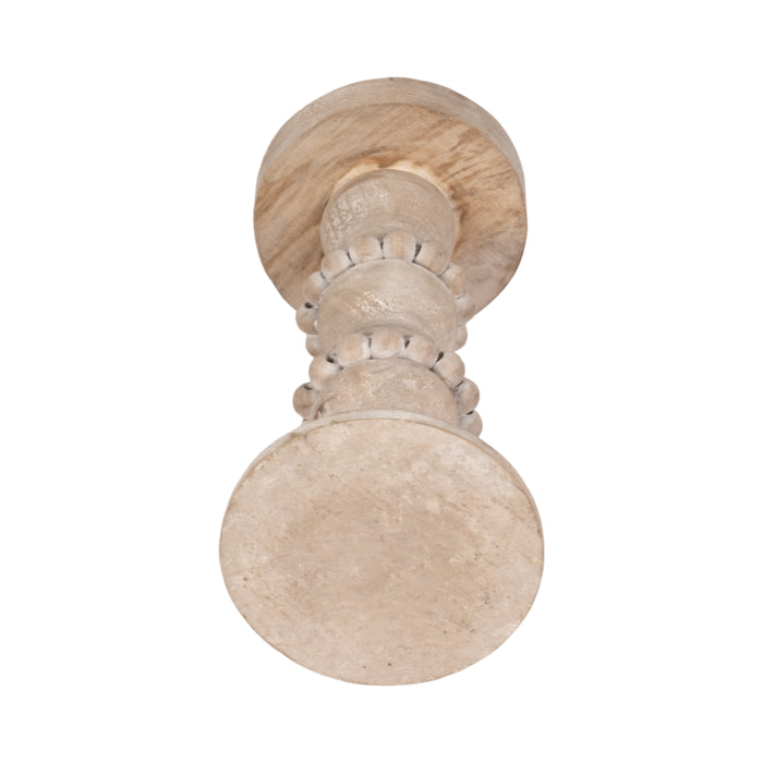 Wooden 11\" Antique Candle Holder