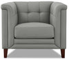 Hydeline Bodie Leather Chair - Grey