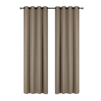 Jacquard Blackout Panel Geo Gold Drapes and Blinds