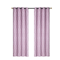 Embroidered Panel Fern Dark Rose 84