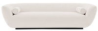 Manhattan Comfort Contemporary Ulka Chenille Sofa with Pillows - Cream