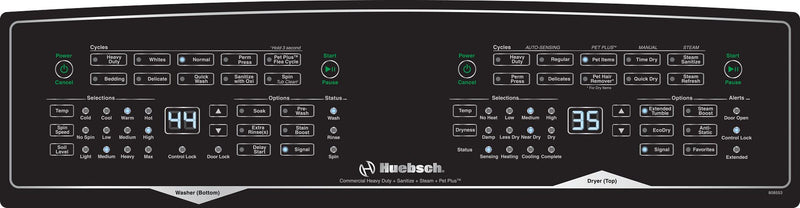 Huebsch® Unitized Washer and Electric Dryer with Pet Plus™ - White - SF7108WE