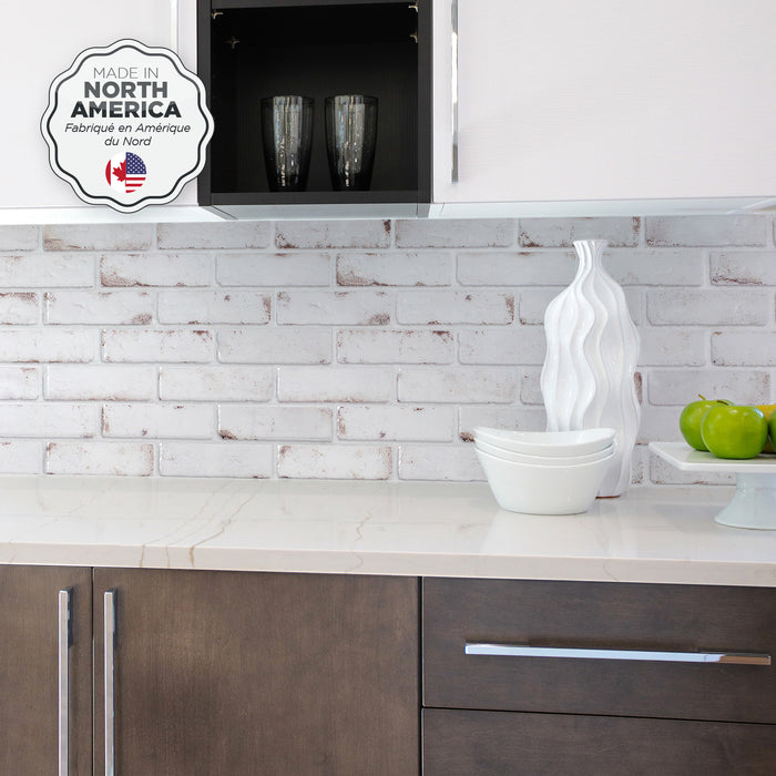 Smart Tiles Peel and Stick 2-Sheet 21 x 11 Backsplash - Brik Toscana