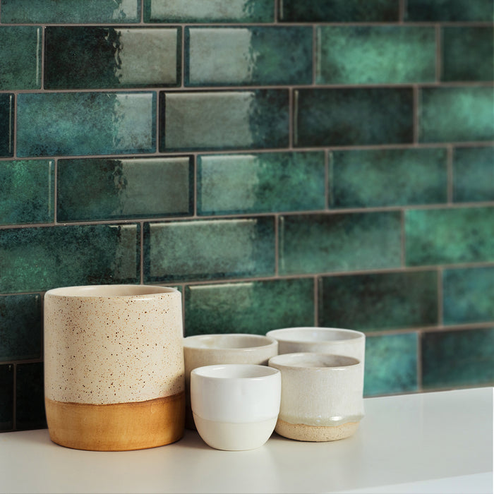 Smart Tiles Peel and Stick 4-Sheet 12 x 9 Backsplash - Metro Medina