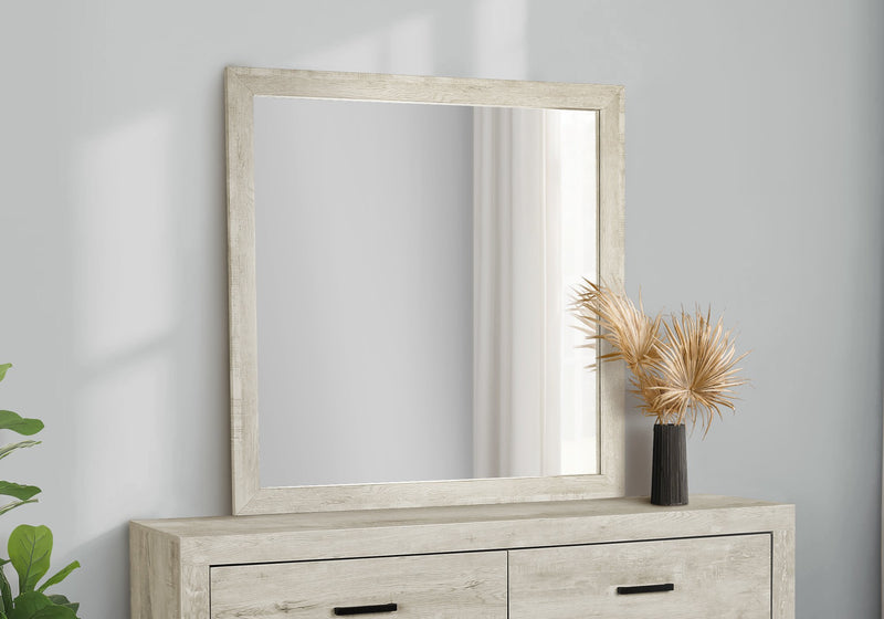 Soren Bedroom Dresser Mirror, Attachable, Wall Hanging - Bleached Oak