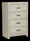 Soren Bedroom Chest of Drawers, 4-Drawer, 32\"W x 45\"H - Bleached Oak