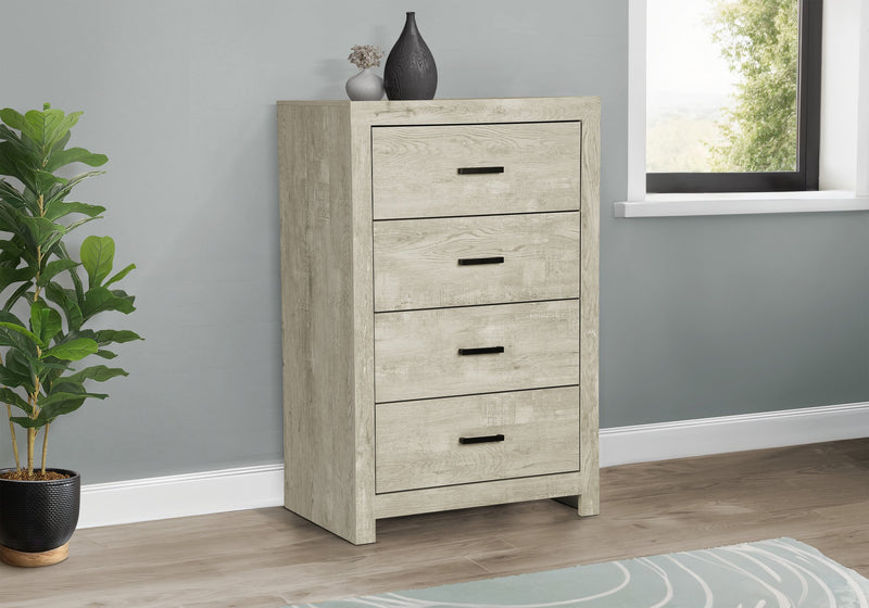 Soren Bedroom Chest of Drawers, 4-Drawer, 32\"W x 45\"H - Bleached Oak