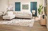 Horizon 2-Piece Left-Facing Fabric Sectional with Wood Base and Legs - Stone | Sofa sectionnel de gauche Horizon 2 pièces en tissu avec base et pattes en bois - pierre
