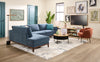 Horizon 2-Piece Left-Facing Fabric Sectional with Wood Base and Legs - Navy | Sofa sectionnel de gauche Horizon 2 pièces en tissu avec base et pattes en bois - bleu marine