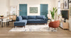 Horizon 2-Piece Left-Facing Fabric Sectional with Wood Base and Legs - Navy | Sofa sectionnel de gauche Horizon 2 pièces en tissu avec base et pattes en bois - bleu marine
