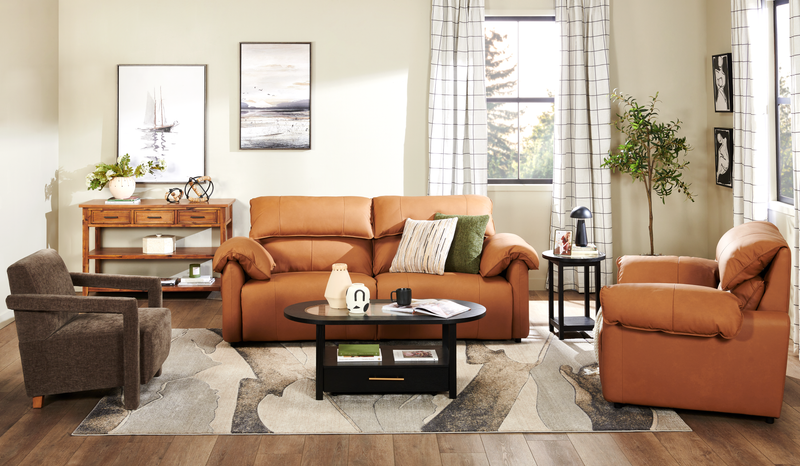 Momento 54\" Genuine Leather Power Reclining Chair – Caramel