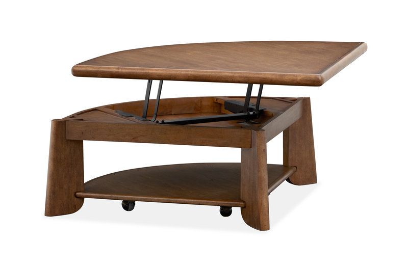 Baltic 38\" Lift-Top Coffee Table with Storage - Tawny Brown 