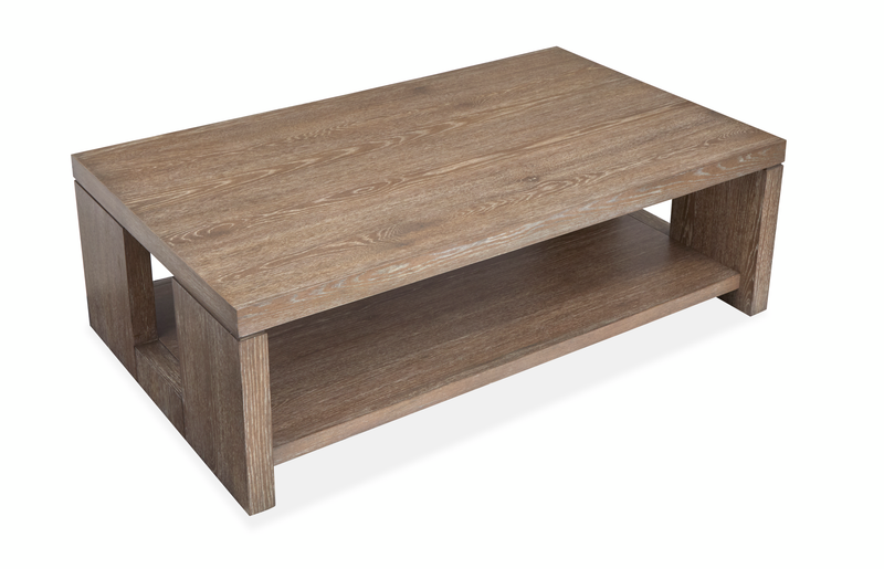 Bukley 50\" Coffee Table with Storage and Casters - Spiced Brown