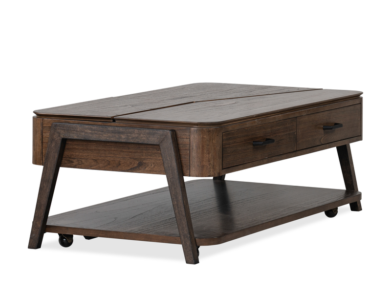 Camdale 52.5\" Lift and Flip Top Coffee Table with Storage - Chocolate